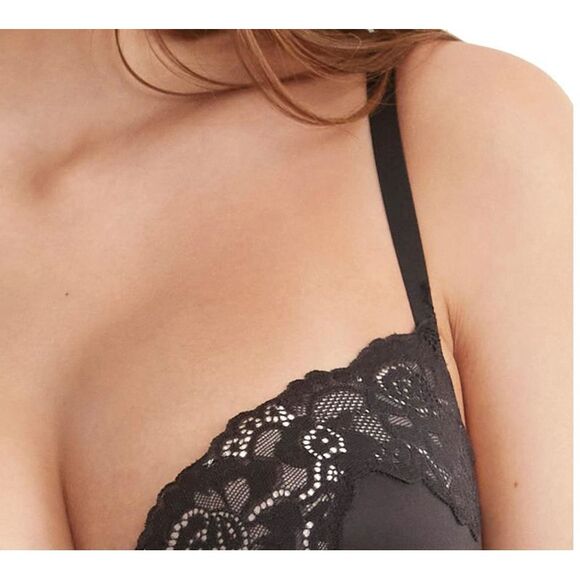 Maidenform Women's Comfort Devotion Your Lift Push Black Evening Blush - Picture 3 of 4